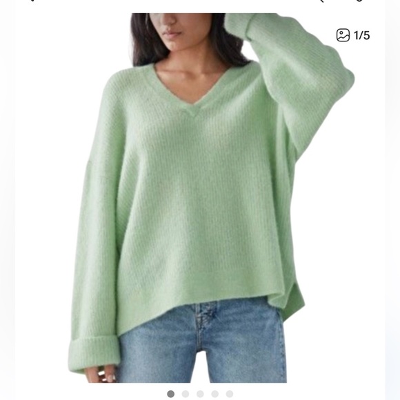 & Other Stories Mint Green Sweater - Picture 2 of 4